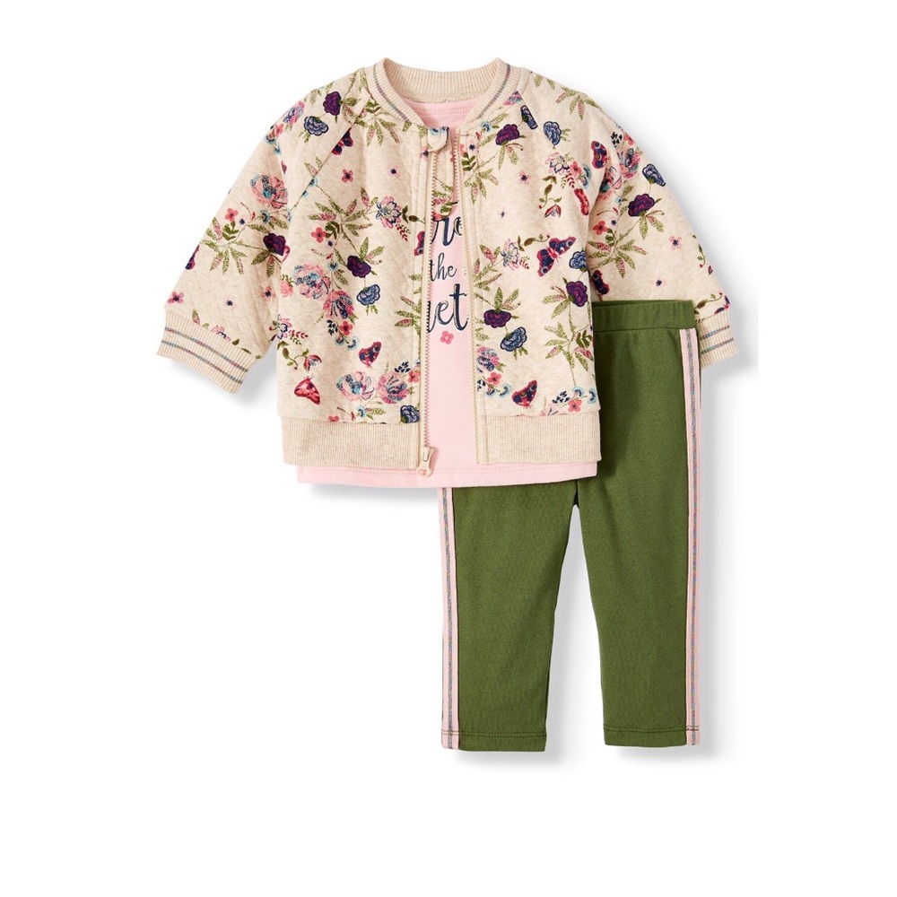 NWT! 🔥 Baby Girls 3 Piece Floral Set